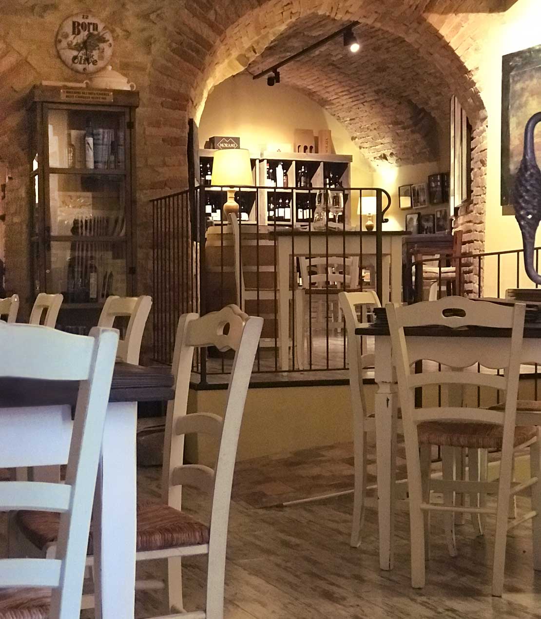 Tipico Osteria dei Sensi in Montone, Umbria, Italy. Oste (innkeeper) Paolo Morbidoni.