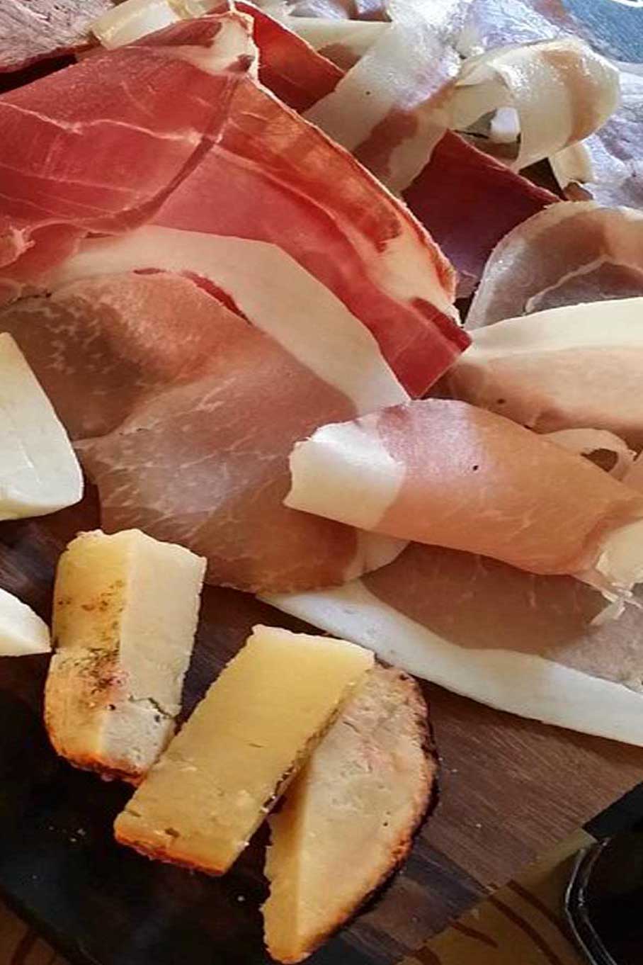 Umbrian cured meats and cheeses with torta al testo made from ancient grains – Tipico Osteria Montone