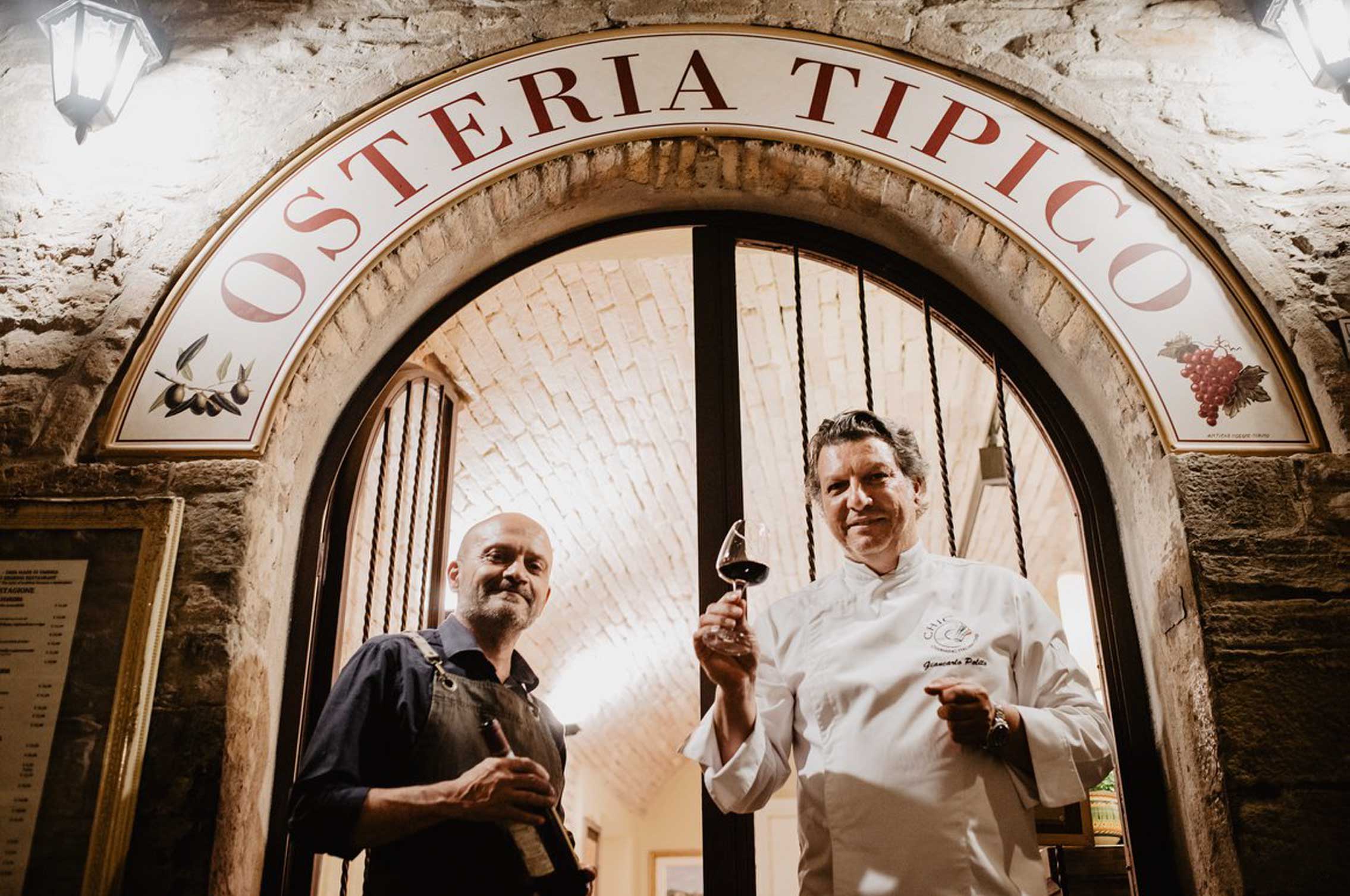 Innkeeper Paolo Morbidoni and Chef Giancarlo Polito of Tipico Osteria Montone