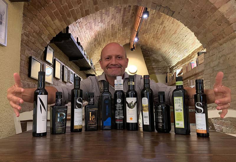 The olive oil and producer’s list - Osteria Tipico Montone Umbria Italy